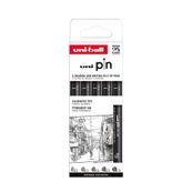 Uniball PIN - Pochettes de 5 feutres techniques - Pointes calibrées assorties