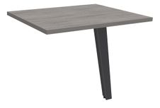Retour direct pour bureau Steely - L80 - 1 Pied métal carbone - plateau chêne gris