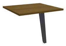 Retour direct pour bureau Steely - L80 - 1 Pied métal carbone - plateau noyer