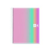 Miquelrius Aurora West Bay - Notitieboek - met spiraal gebonden - A4 (210 x 297 mm) - 120 vellen / 240 pagina's - van ruiten voorzien - polypropyleen (PP)