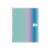 Miquelrius Aurora SAntorini - Notitieboek - met spiraal gebonden - A4 (210 x 297 mm) - 120 vellen / 240 pagina's - van ruiten voorzien - polypropyleen (PP)