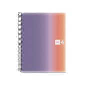 Miquelrius Aurora - Notitieboek - met spiraal gebonden - A4 (210 x 297 mm) - 120 vellen / 240 pagina's - van ruiten voorzien - 4 gaten - Provence - translucent assorted - polypropyleen (PP)
