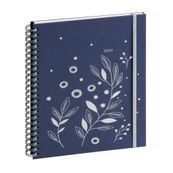 Agenda de bureau Végétal Horizons 20S Visuel spiralé - 1 semaine sur 2 pages - 15 x 21 cm - Bleu - Exacompta