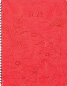 Agenda à spirale Primrose - 1 semaine sur 2 pages - 22 x 28 cm - corail - Oberthur