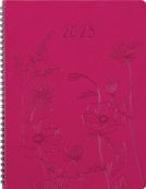 Agenda à spirale Primrose - 1 semaine sur 2 pages - 22 x 28 cm - fuchsia - Oberthur