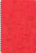 Agenda à spirale Primrose - 1 semaine sur 2 pages - 17 x 24,5 cm - corail - Oberthur
