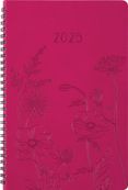 Agenda à spirale Primrose - 1 semaine sur 2 pages - 17 x 24,5 cm - fuchsia - Oberthur