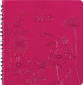 Agenda à spirale Primrose - 1 semaine sur 2 pages - 16,5 x 16,5 cm - fuchsia - Oberthur