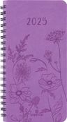 Agenda de poche spiralé Primrose - 1 semaine sur 2 pages - 9,5 x 17 cm - lilas - Oberthur