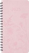 Agenda de poche spiralé Primrose - 1 semaine sur 2 pages - 9,5 x 17 cm - rose - Oberthur