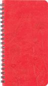 Agenda de poche spiralé Primrose - 1 semaine sur 2 pages - 9,5 x 17 cm - corail - Oberthur