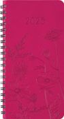 Agenda de poche spiralé Primrose - 1 semaine sur 2 pages - 9,5 x 17 cm - fuchsia - Oberthur