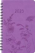Agenda de poche spiralé Primrose - 1 semaine sur 2 pages - 10 x 15 cm - lilas - Oberthur