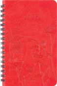 Agenda de poche spiralé Primrose - 1 semaine sur 2 pages - 10 x 15 cm - corail - Oberthur