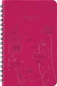 Agenda de poche spiralé Primrose - 1 semaine sur 2 pages - 10 x 15 cm - fuchsia - Oberthur