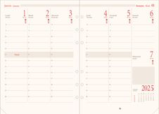 Oberthur - Recharge pour organiseur - 1 semaine sur 2 pages (semainier international) - 14,5 x 23,5 cm