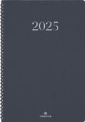 Agenda spiralé Galway - 1 semaine sur 2 pages - 22 x 28 cm - anthracite - Oberthur