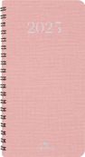 Agenda de poche spiralé Galway - 1 semaine sur 2 pages - 9,5 x 17 cm - rose - Oberthur