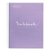 Miquelrius Emotions - Notitieboek - met spiraal gebonden - A4 - 80 vellen / 160 pagina's - Seyès - 4 gaten - lila hoes - polypropyleen (PP)