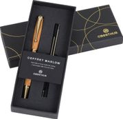 Oberthur - Coffret bille + 2 recharges Marlow - chêne - doré