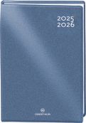 Agenda Gomme métallisé - 1 jour par page - 12,5 x 17,5 cm - bleu - Oberthur