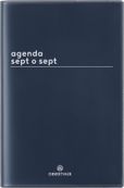 Agenda Boréal - 1 semaine sur 2 pages - 10 x 15 cm - noir - Oberthur
