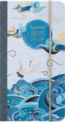 Agenda de poche à élastique Sakura - 1 semaine sur 2 pages - 9,5 x 17,5 cm - vagues - Oberthur