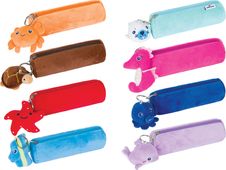 Trousse Peluche porte-clé - 1 compartiment - différents modèles disponibles - Oberthur