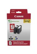 Canon PG-585/CL-586 Photo Value Pack - 2 - zwart, kleur (cyaan, magenta, geel) - hangdoos - inktcartridge / papierset