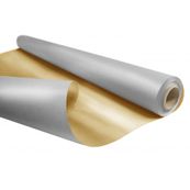 Créastyl Duo Métal - Papier cadeau kraft - 69 cm x 50 m - 60 g/m² - or/argent