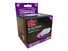 UPrint B-123 - 4 - zwart, geel, cyaan, magenta - inktcartridge (alternatief voor: Brother LC127, Brother LC123, Brother LC121, Brother LC125)