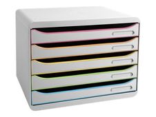 Exacompta Black Office BIG-BOX PLUS - ladekast - voor A4 Plus - wit, harlekijn