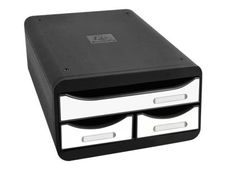Exacompta Glossy SMALL-BOX - ladekast - voor A4 Plus - zwart, glanzend wit