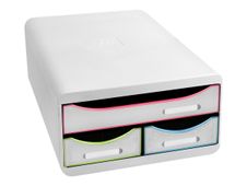 Exacompta SMALL-BOX Black Office - ladekast - voor A4 Plus - wit, harlekijn