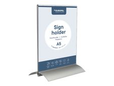 Europel présentoir - pour A5 - double face - clair, base d'argent