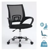 Fauteuil de bureau junior AMY - accoudoirs fixes - noir