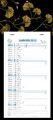 Exacompta Ginkgo - Calendrier mensuel sur plaque - 12 feuilles - 19 x 41 cm