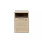 Caisson mobile ABSOLU - Profondeur 60 cm - 1 tiroir/1 niche - Chêne structuré