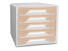 Silva by CEP - ladekast - voor 240 x 320 mm - beech pattern - wit, beuken
