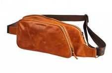 Maverick New Men - Crossbody-tas - plantaardig gekleurde volnerf rundleer - cognac