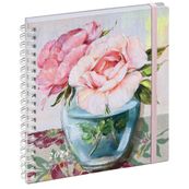 Agenda spiralé Sophie Adde Lady 18S - 1 semaine sur 2 pages - 15 x 17 cm - vase - Exacompta