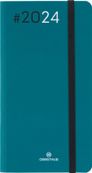 Agenda de poche Flex - 1 semaine sur 2 pages - 9,5 x 17,5 cm - émeraude - Oberthur