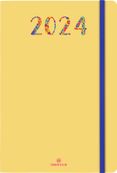 Agenda Merida - 1 semaine sur 2 pages - 10 x 15 cm - jaune - Oberthur