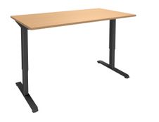 Burocean Nivo - zit-stabureau - rechthoekig - beuken
