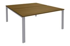 Burocean Aéris - Tafel - rechthoekig - walnoot - aluminium basis