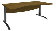 Burocean Idra - bureau - wavy rectangular - walnoot