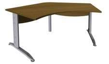 Burocean Idra - bureau - 120° hoek - walnoot