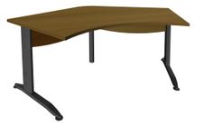 Burocean Idra - bureau - 120° hoek - walnoot