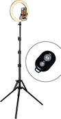 Kit Influenceur XL - anneau lumineux 26cm + trépied 1,6m + télécommande sans fil