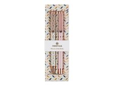 Oberthur Carmen - Parure de stylo à bille et roller - blush